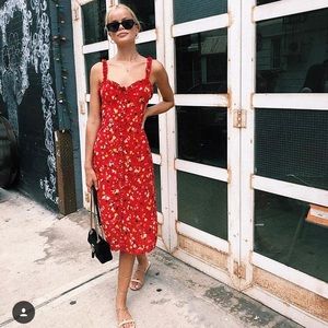 Realisation Red Silk Dress